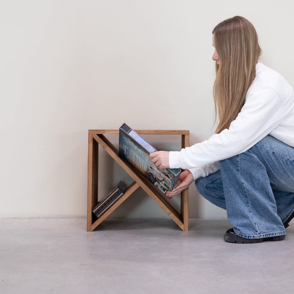 Side table, solid oak bedside table Denmark, 45 x 30 x 45 cm. | NordicStory