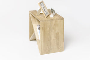 Side table, solid oak bedside table Denmark, 45 x 30 x 45 cm. | NordicStory