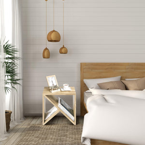 Side table, solid oak bedside table Denmark, 45 x 30 x 45 cm. | NordicStory