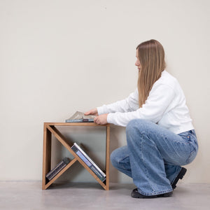 Side table, solid oak bedside table Denmark, 45 x 30 x 45 cm. | NordicStory