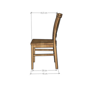 Pack of 2 or 4 Solid Oak Dining Chairs Provance | VESKOR