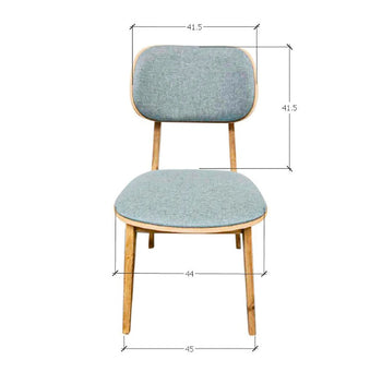 Pack of 2 or 4 Varde Dining Chairs, Solid Oak Frame, Upholstery | NordicStory