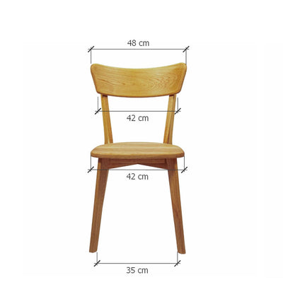 Pack of 2 or 4 Solid Oak Wood Dining Chairs Diana | NordicStory