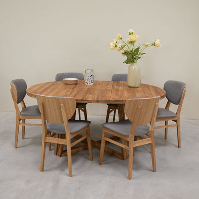 Pack of 2 or 4 Nova Dining Chairs, Solid Oak Frame, Upholstery | NordicStory