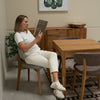 Pack of 2 or 4 Claus Solid Oak Dining Chairs, Gray or Brown upholstery | VESKOR