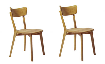Pack of 2 or 4 Solid Oak Wood Dining Chairs Diana | NordicStory