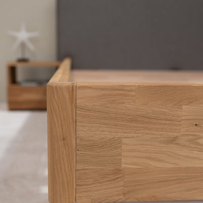 Oak solid wood double bed Pola | NordicStory