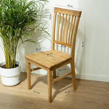 Pack of 2 or 4 Solid Oak Dining Chairs Provance | VESKOR