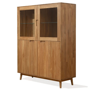 Escandi 3 solid oak closet cabinet, 120 x 45 x 155 cm. | NordicStory