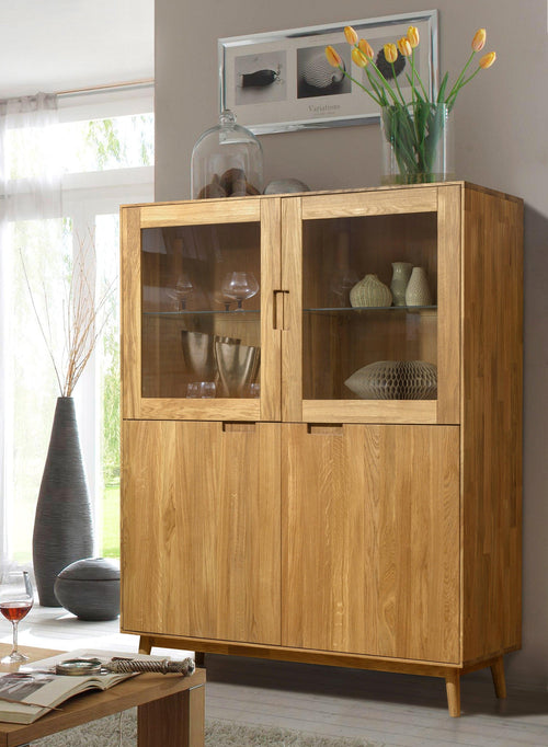 Escandi 3 solid oak closet cabinet, 120 x 45 x 155 cm. | NordicStory