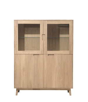 Escandi 3 solid oak closet cabinet, 120 x 45 x 155 cm. | NordicStory