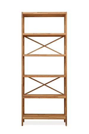 Solid oak bookcase bookcase Royal, 79 x 30 x 198 cm (79 x 30 x 198 cm) | NordicStory