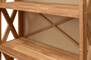 Solid oak bookcase bookcase Royal, 79 x 30 x 198 cm (79 x 30 x 198 cm) | NordicStory