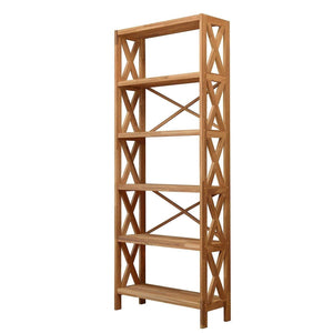 Solid oak bookcase bookcase Royal, 79 x 30 x 198 cm (79 x 30 x 198 cm) | NordicStory