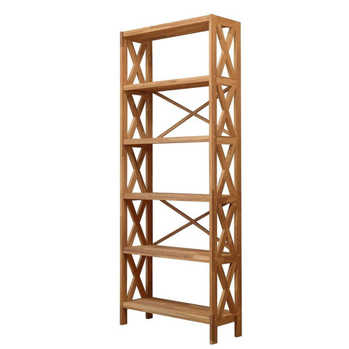 Solid oak bookcase bookcase Royal, 79 x 30 x 198 cm (79 x 30 x 198 cm) | NordicStory