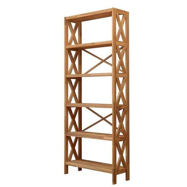 Solid oak bookcase bookcase Royal, 79 x 30 x 198 cm (79 x 30 x 198 cm) | NordicStory