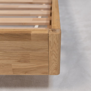 Oak solid wood double bed Pola | NordicStory