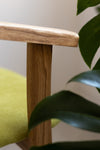 Pack of 2 or 4 Alexis Dining Chairs, Solid Oak Wood Frame, Upholstered in Green Life Color | NordicStory