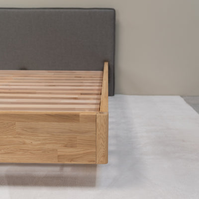 Oak solid wood double bed Pola | NordicStory