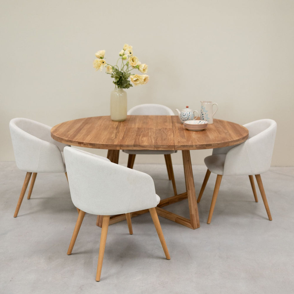 Solid oak armchair Ana with upholstery | VESKOR