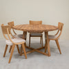 Pack of 2 or 4 Lucas Solid Oak Dining Chairs, Gray or Beige upholstery | VESKOR