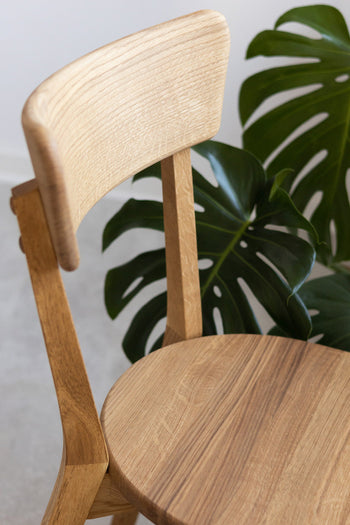 Pack of 2 or 4 Solid Oak Wood Dining Chairs Diana | NordicStory