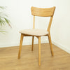 Pack of 2 or 4 Solid Oak Dining Chairs Diana Beige | NordicStory