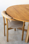 Pack of 2 or 4 Alexis Dining Chairs, Solid Oak Frame, Beige Upholstery | NordicStory