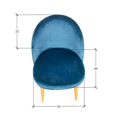 Pack of 2 or 4 Clara Dining Chairs, Solid Oak Wood Frame, Upholstered in Monako Blue | NordicStory