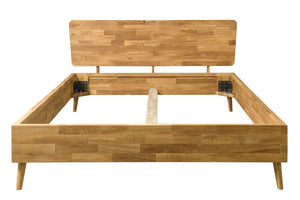 Escandi oak solid wood bed, 140 x 200 cm / 160 x 200 cm / 180 x 200 cm | NordicStory