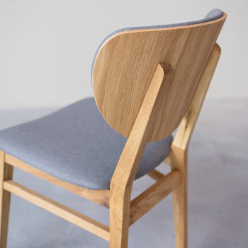 Pack of 2 or 4 Nova Dining Chairs, Solid Oak Frame, Upholstery | NordicStory