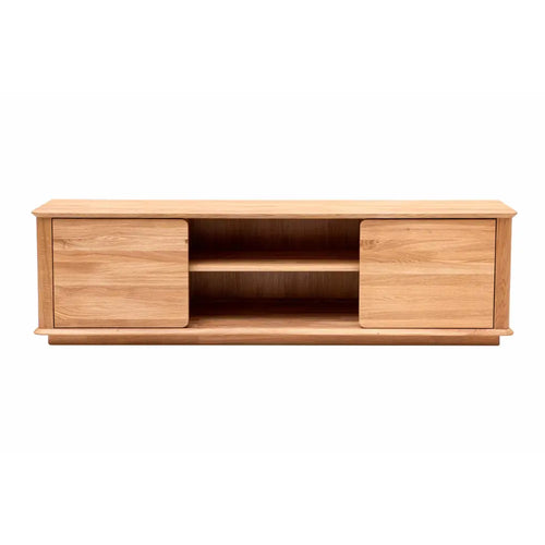 Solid oak TV stand Solvig, 180 x 41 x 50 cm | NordicStory
