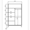 Oxford 2 oak solid wood closet for linen