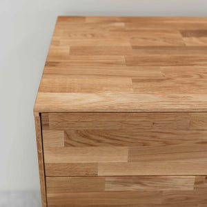 Solid oak chest of drawers Escandi 1, 80 x 45 x 84,5 cm | NordicStory