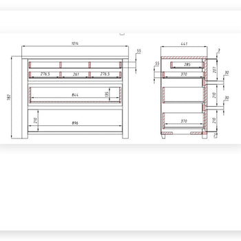 Solid oak chest of drawers 