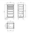 Solid oak chest of drawers