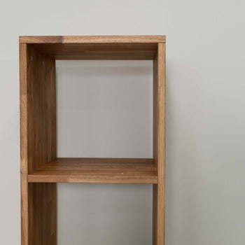 Bookcase Regal 4 solid oak bookcase, 39 x 35 x 150 cm, NordicStory
