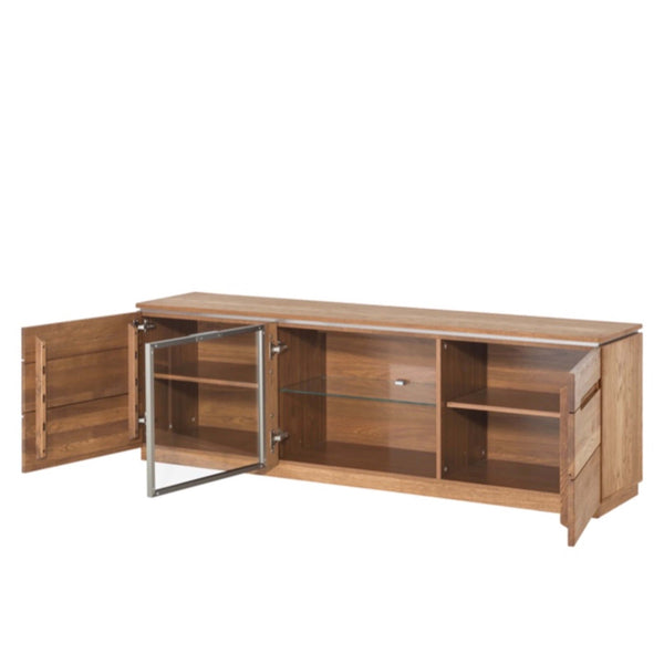 LoftStory Chest of drawers or TV stand in oak wood Montenegro 26 180 x 42 x 59 cm.