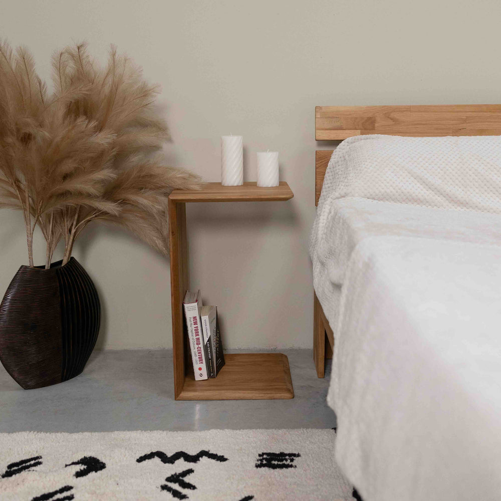 Solid oak side table Sono 2, 38 x 35 x 60 cm. | NordicStory