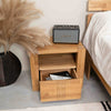 Bedside table made of solid oak Valencia, 52,8 x 40 x 45 cm. | NordicStory