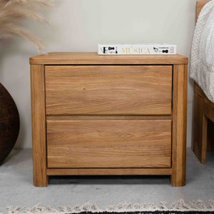 Elsa solid oak bedside table, 56,5 x 44 x 47 cm, NordicStory