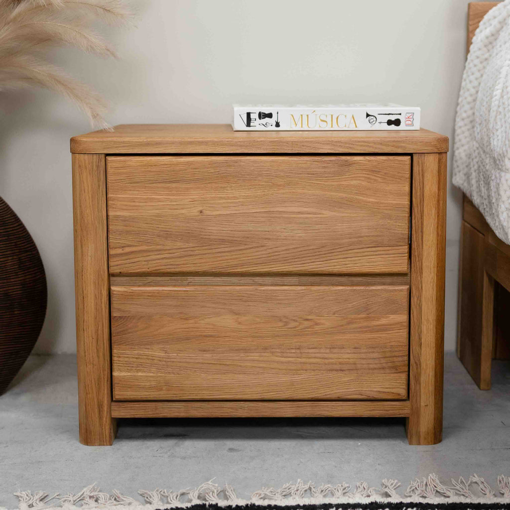 Elsa solid oak bedside table, 56,5 x 44 x 47 cm, NordicStory