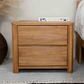 Elsa solid oak bedside table, 56,5 x 44 x 47 cm, NordicStory
