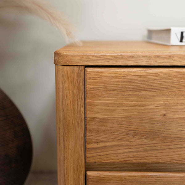 Elsa solid oak bedside table, 56,5 x 44 x 47 cm, NordicStory