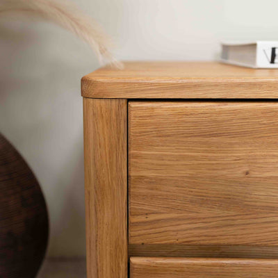 Elsa solid oak bedside table, 56,5 x 44 x 47 cm, NordicStory