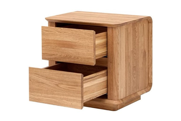 Solvig solid oak bedside table, 50 x 41 x 50 cm. | NordicStory