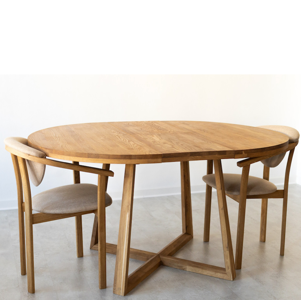 Extending dining table in solid oak MOBY : NordicStory