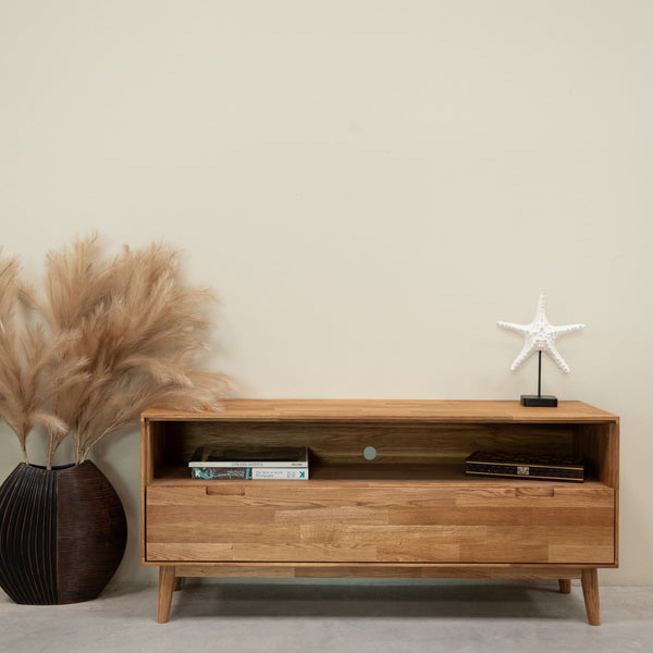Solid oak TV stand Escandi 2 Roble.Store NordicStory