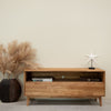 Solid oak TV stand Escandi 2 Roble.Store NordicStory
