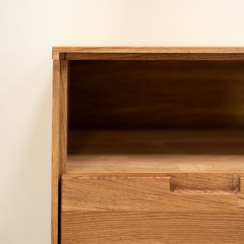 Solid oak TV stand Escandi 2 Roble.Store NordicStory